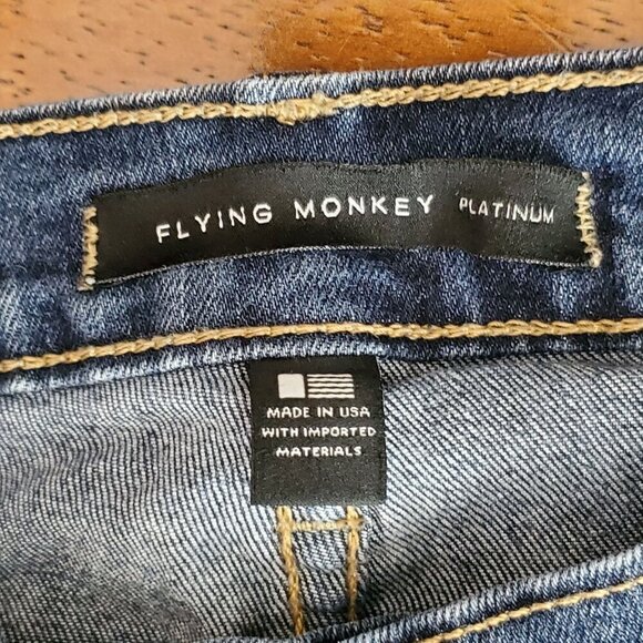 Flying Monkey Platinum Stretch Skinny Jeans Womans Size 28 Blue Denim Low Rise - Picture 5 of 10